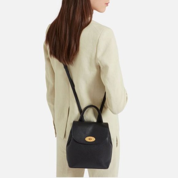 Mulberry Mini Bayswater Backpack in Classic Grain Black - Picture 5 of 5